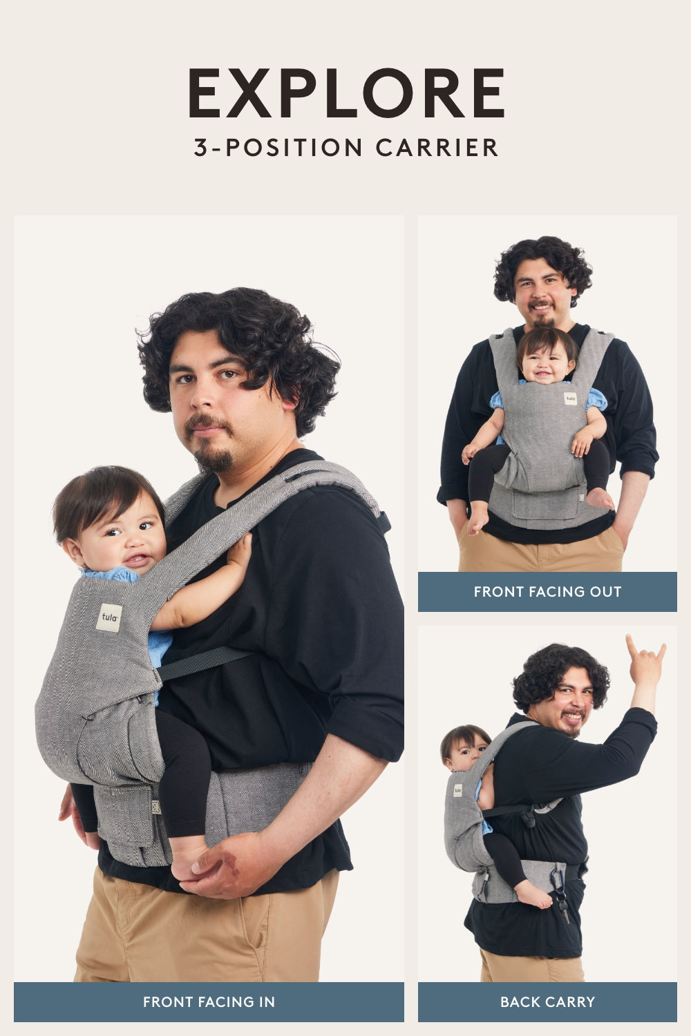 Caramel - Velour Explore Baby Carrier