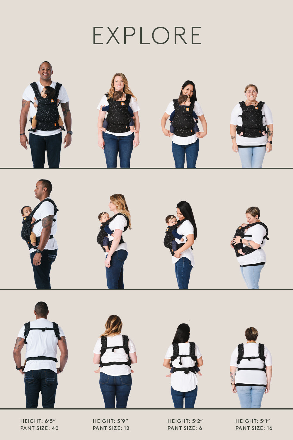 Explore Caregiver Sizing Chart