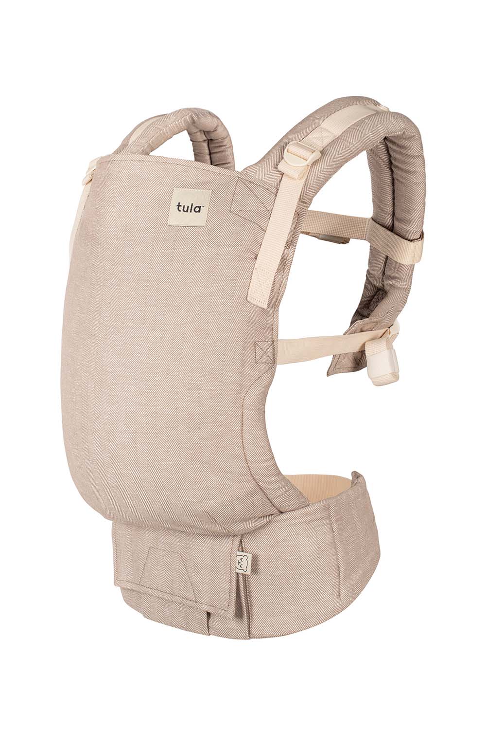 Linen Ergonomic Baby Carrier Free To Grow Sand Tan Baby Tula US