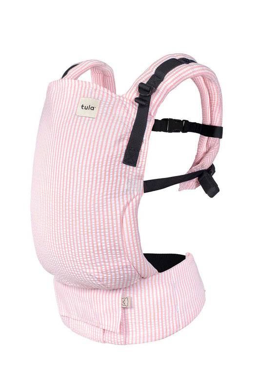 Blush Pink - Seersucker Free-to-Grow Baby Carrier