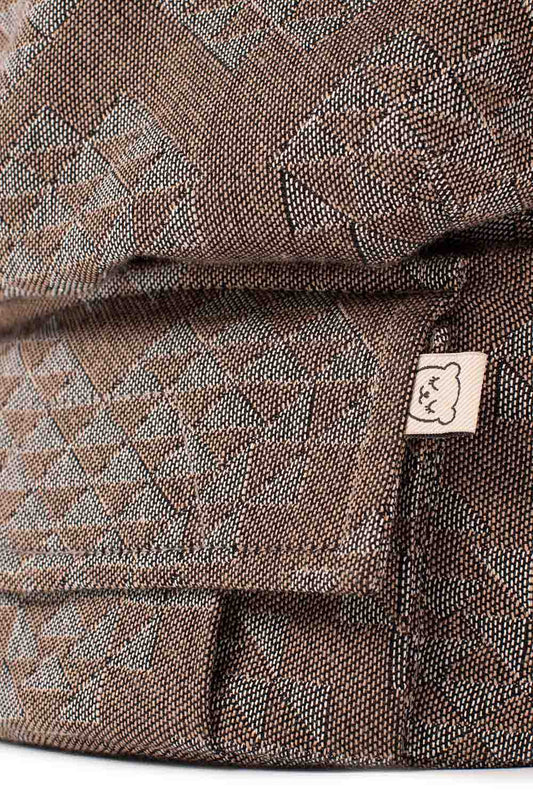 Lolly Wovens Geo Heart Stone Latte FTG pocket