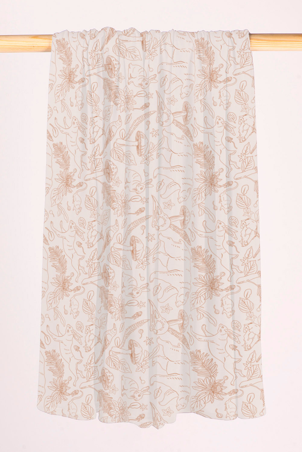 Wodlands Tencel Swaddle Blanket with forst wildlife print