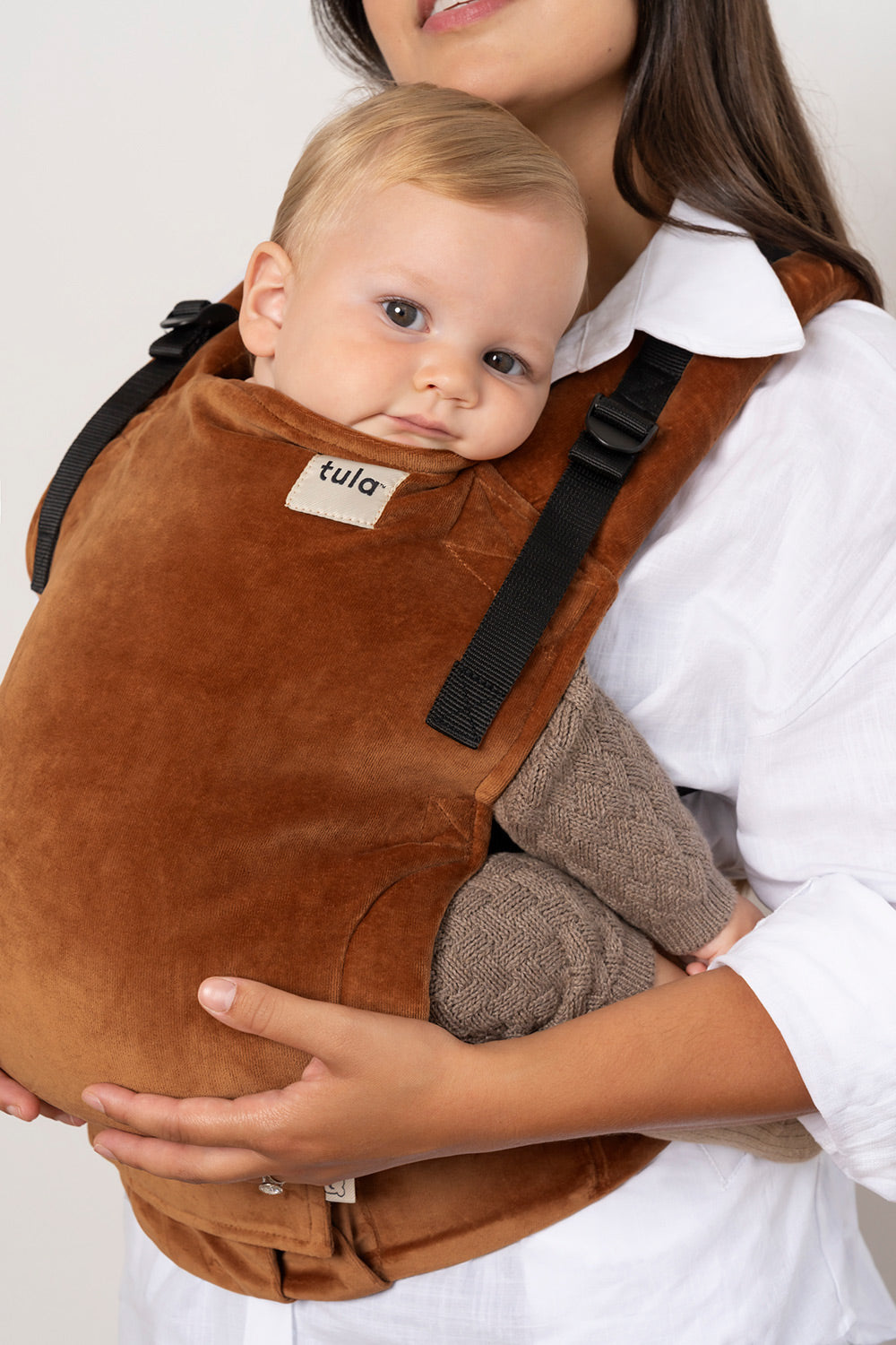Caramel - Velour Free-to-Grow Baby Carrier