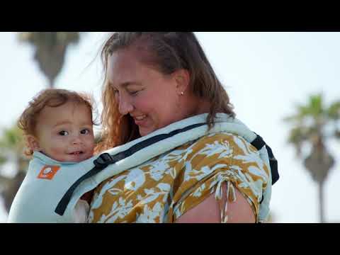 Linen Free-to-Grow Seafoam Baby Carrier