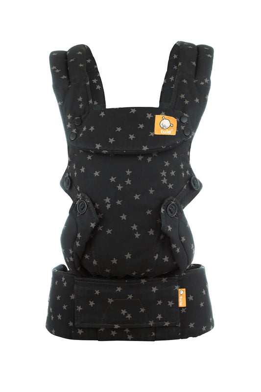 image of baby carrier with black background 
