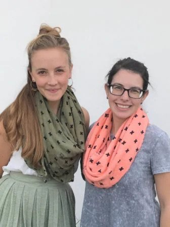 image of women wearing scarves