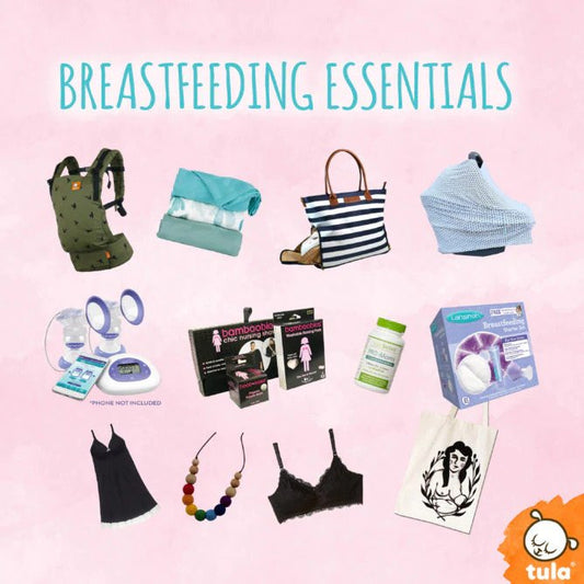 image of baby products on pink background