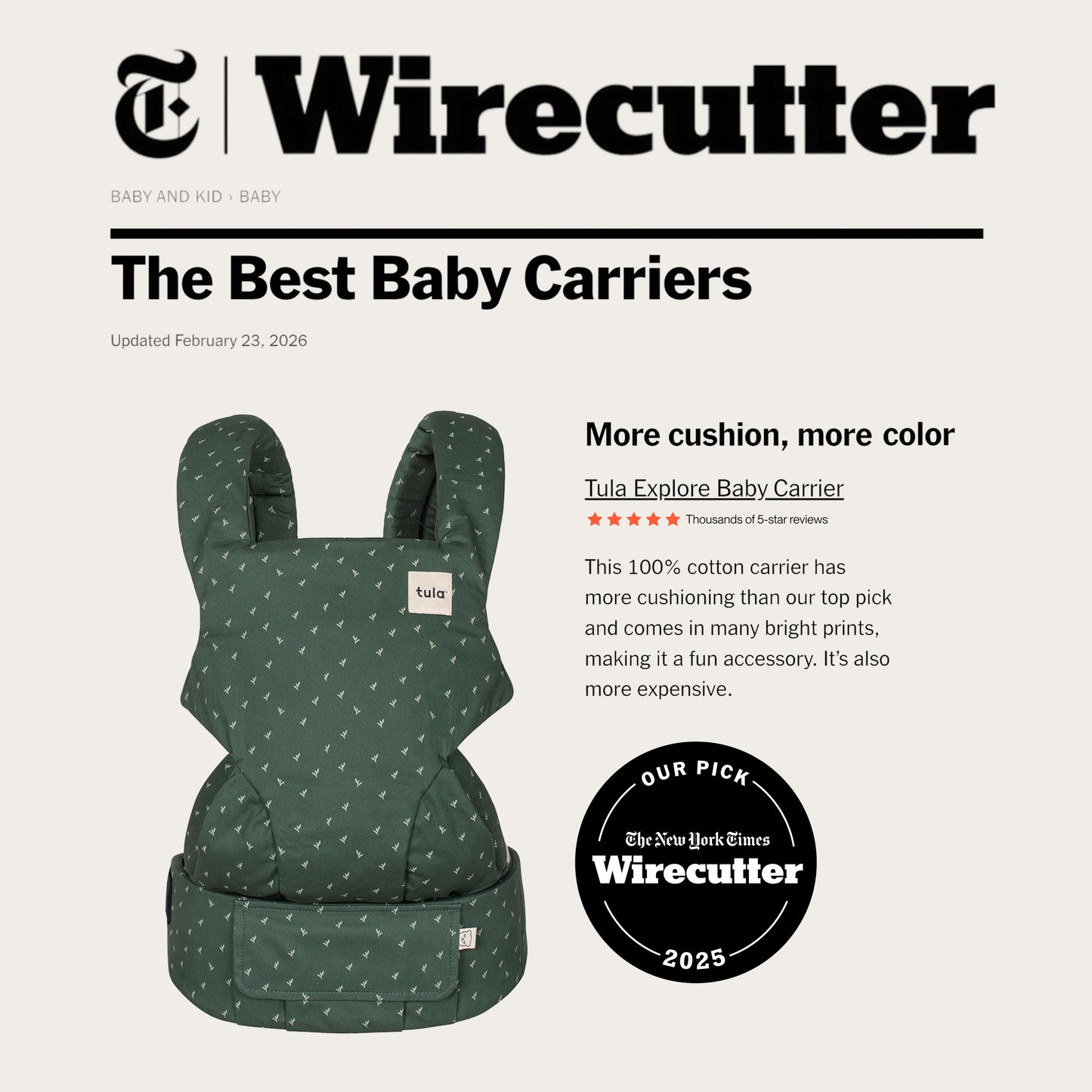 Folklore - Cotton Explore Baby Carrier