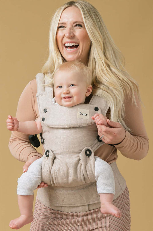 Linen Explore Baby Carrier - Ash Grey - Baby Tula Linen Collection – Baby  Tula US