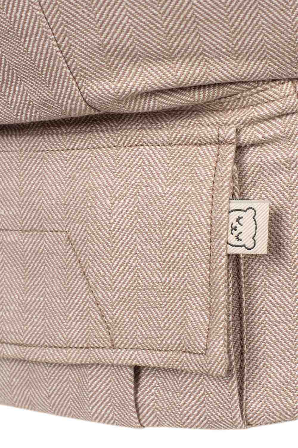 Sand Herringbone Kids Tuxedo Vest Sand Herringbone Kids Tuxedo Vest