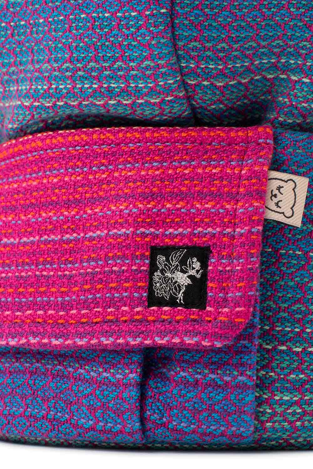 Apple Blossom Wovens in a Fuchsia Weft with a Heart Weave pocket