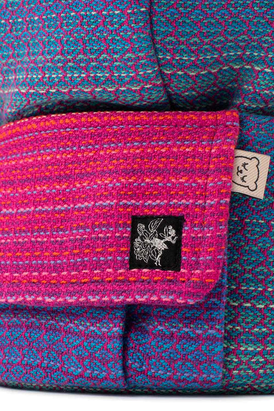 Apple Blossom Wovens in a Fuchsia Weft with a Heart Weave pocket