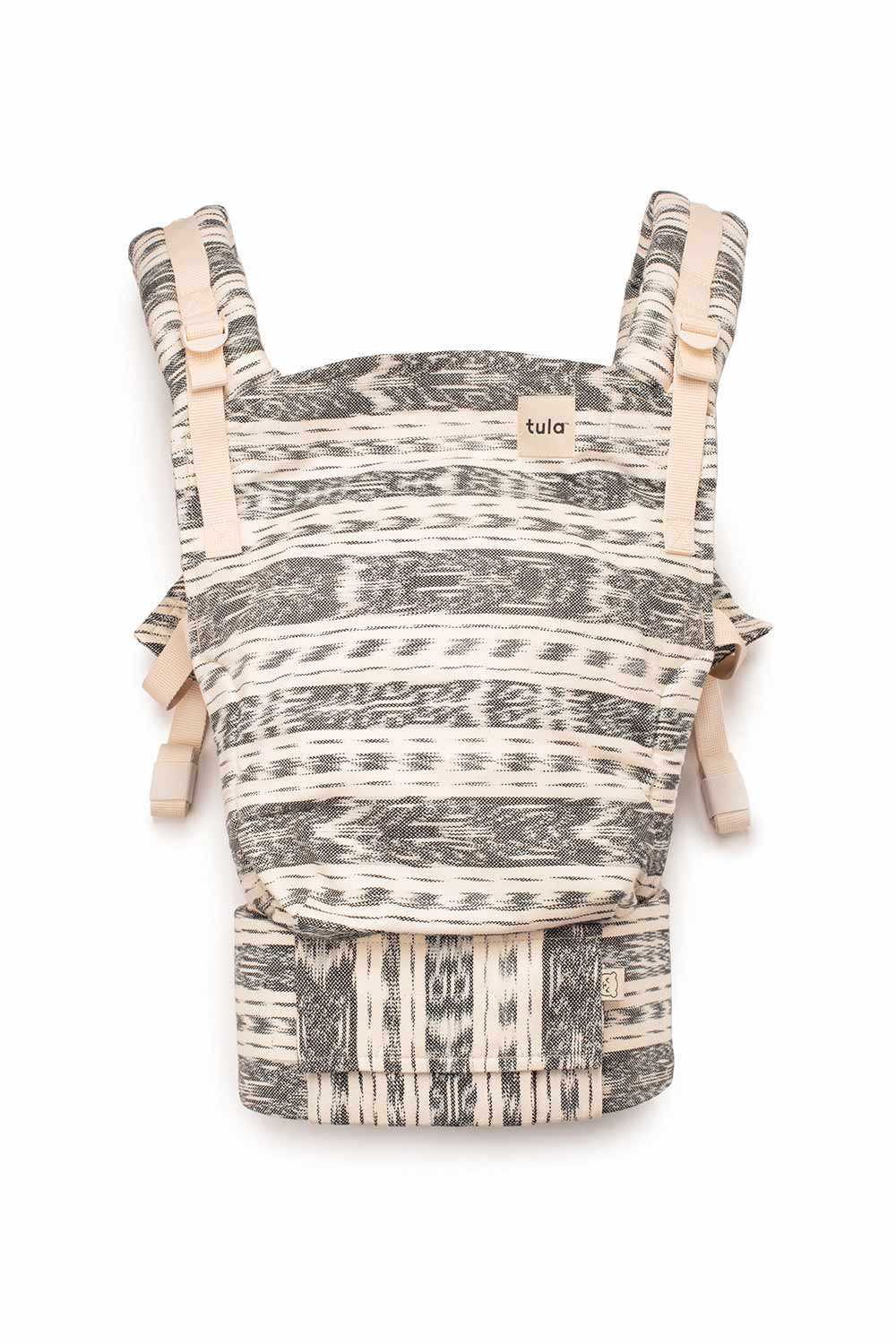 Black and White Ikat - Signature Handwoven Free-to-Grow Baby Carrier