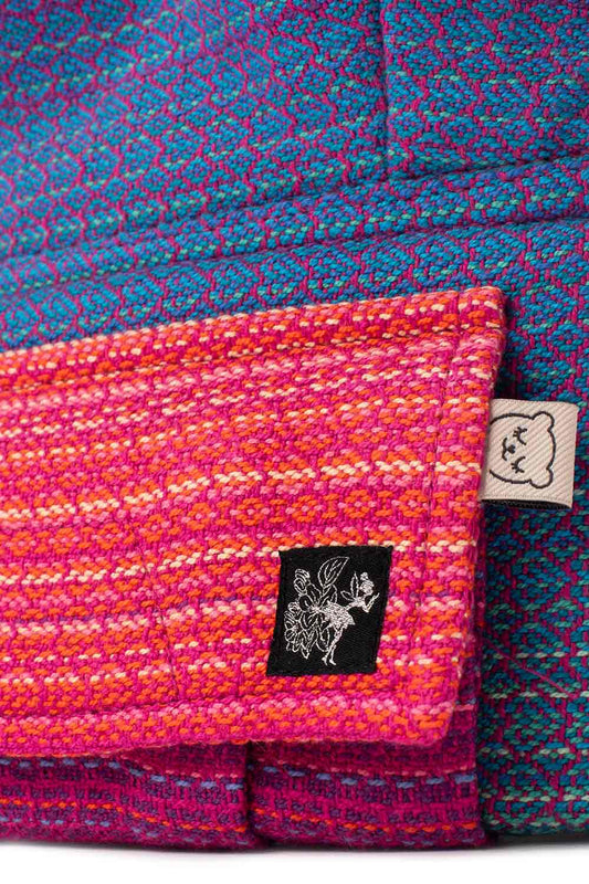 Apple Blossom Sugar Reef, Fuchsia Weft with a Heart Weave V2 pocket