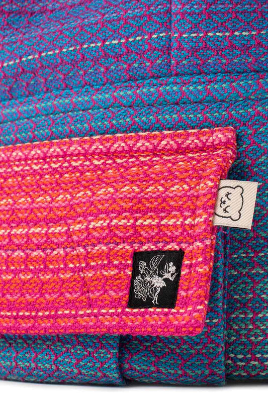 Apple Blossom Sugar Reef, Fuchsia Weft with a Heart Weave V2 pocket