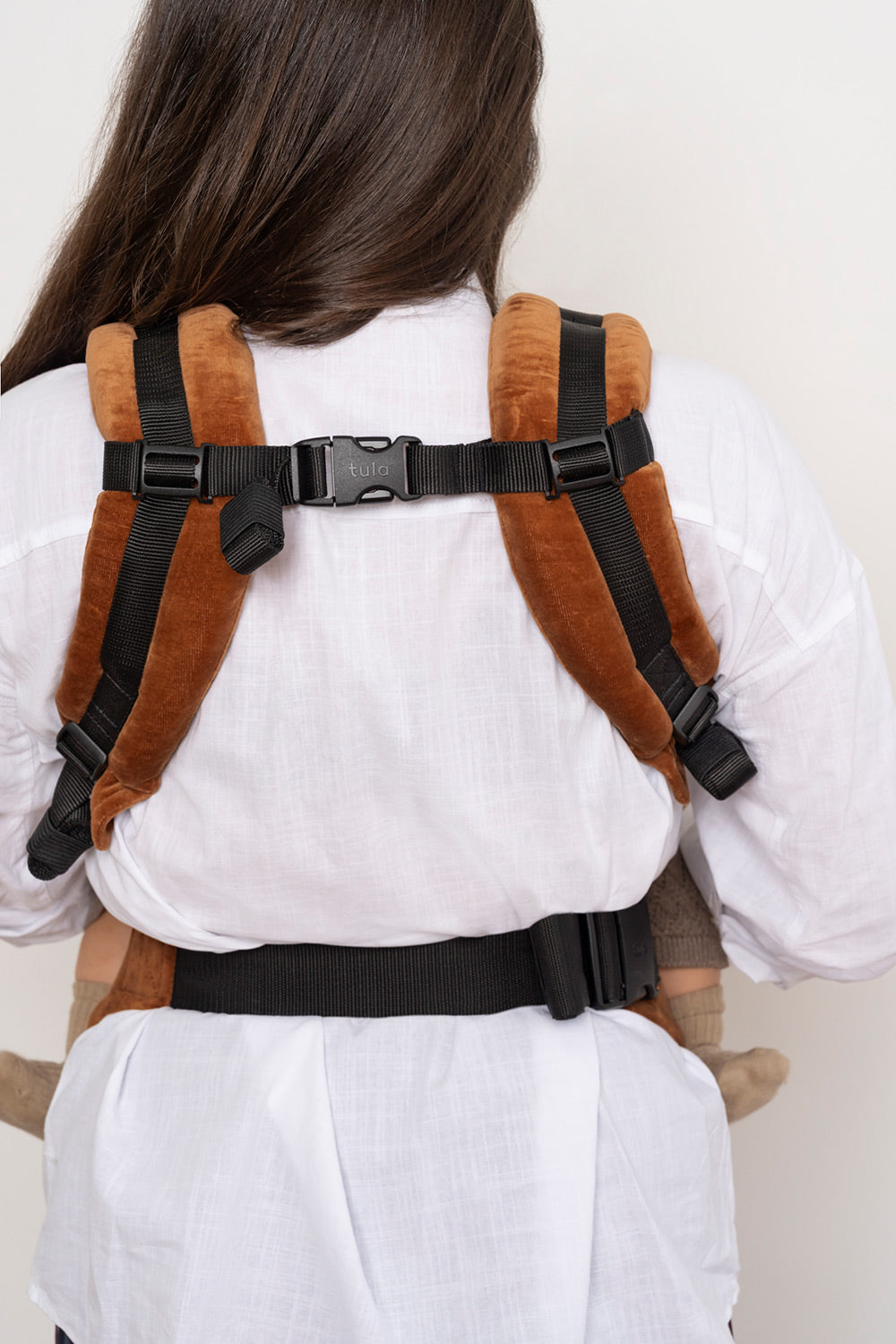 Caramel - Velour Free-to-Grow Baby Carrier
