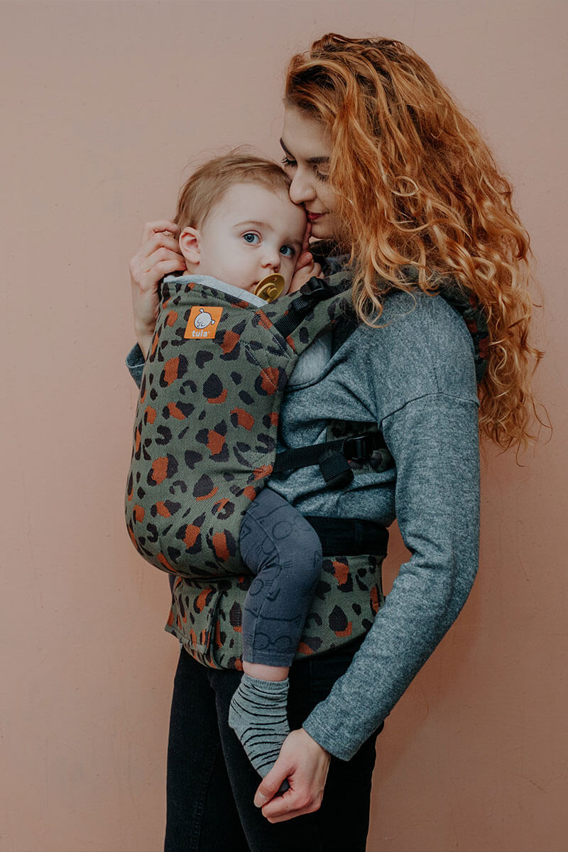 Olive Leopard - Signature Woven Free-to-Grow Baby Carrier